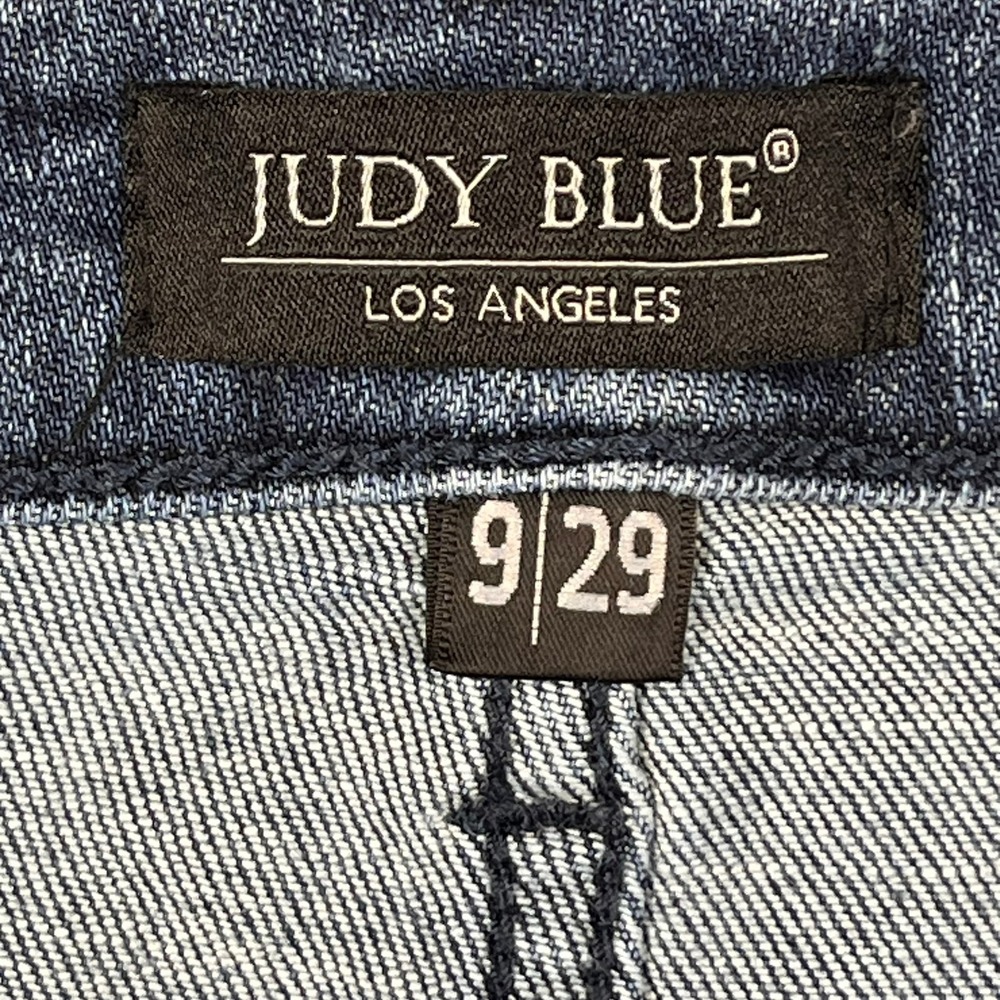 Judy Blue Boyfriend Jeans Womens 9/29 (Fits 30x29) Blue Distressed Relaxed - Picture 2 of 16